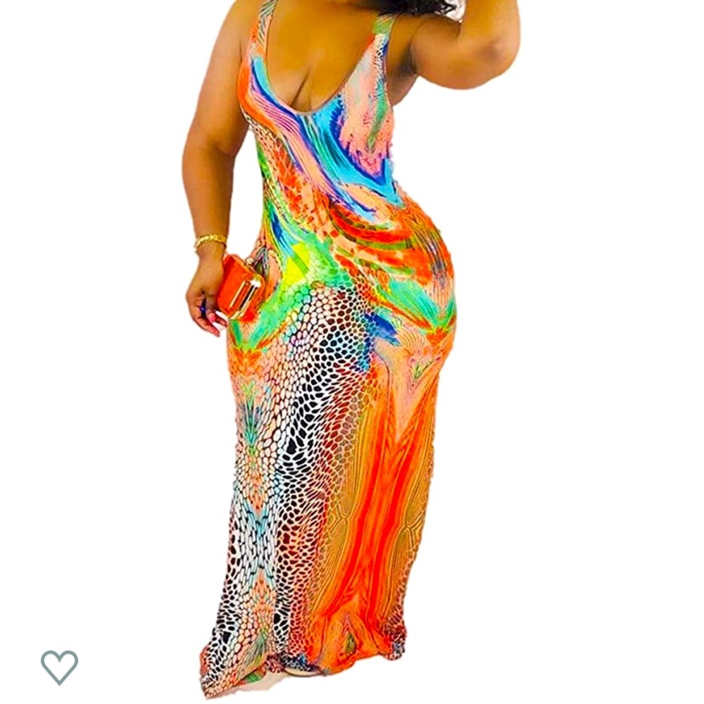 Tie Dye Printed bodycon dress